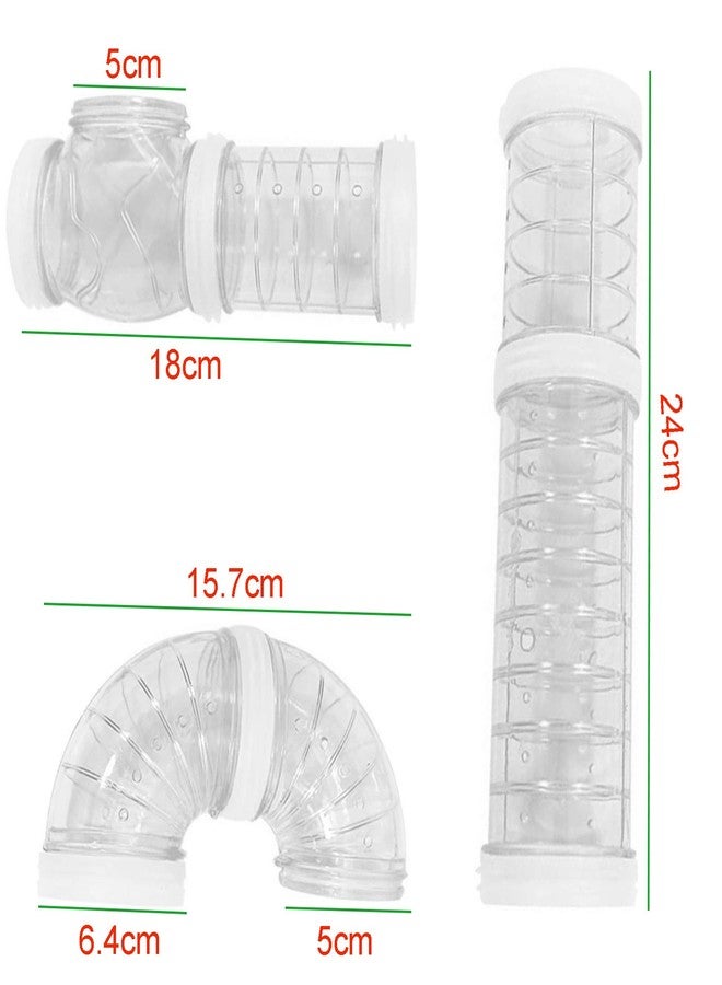 Besimple Hamster Tube Set, 8 Pack Transparent Curved Pipe Pet Cage Tunnel, DIY Creative Connection Tunnel, External Sports Tube for Mouse, Rat and Other Small Animals - Image 5